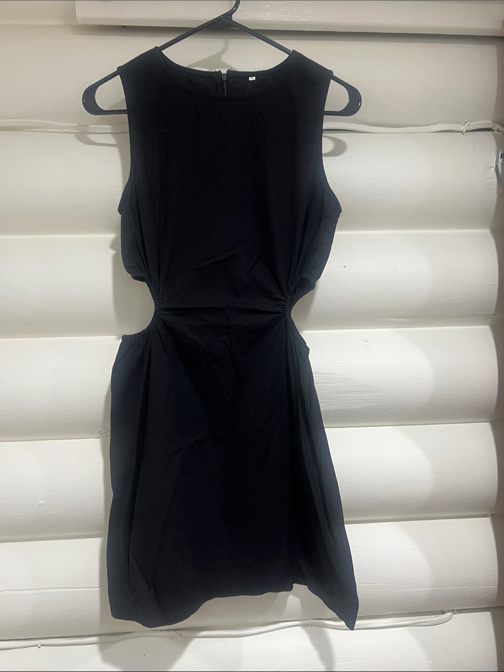 SHEIN Black Sleeveless Mini Dress with Side Cutouts